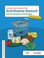 Schrittweise Deutsch / Wortschatzkarten Einkaufen für Schülerkoffer 1