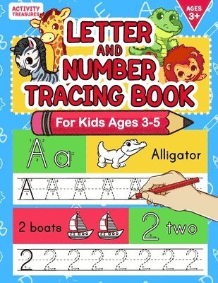 bokomslag Letter And Number Tracing Book For Kids Ages 3-5