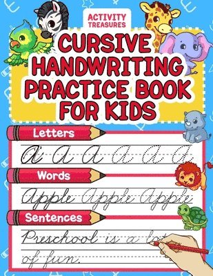 bokomslag Cursive Handwriting Practice Book For Kids