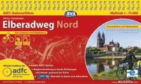 bokomslag ADFC-Radreiseführer Elberadweg Nord 1:75.000 praktische Spiralbindung, reiß- und wetterfest, GPS-Tracks Download
