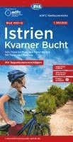 bokomslag ADFC-Radtourenkarte KRO-IS Istrien Kvarner Bucht, mit Tagestourenvorschlägen, 1:100.000, reiß- und wetterfest, E-Bike geeignet, GPS-Tracks Download