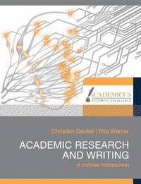 bokomslag Academic research and writing