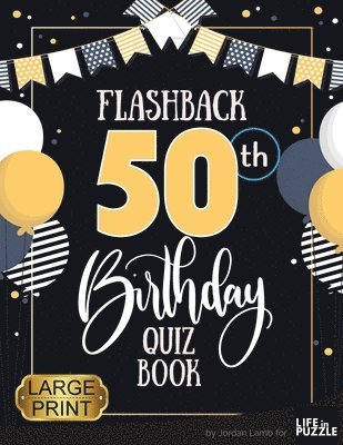 Jordan Lamb - Flashback 50th Birthday Quiz Book Large Print, Häftad