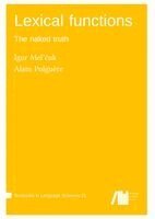 Igor Mel'čuk, Alain Polguère - Lexical functions, Häftad