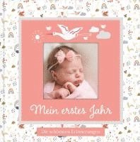 bokomslag Babyalbum mit Fensterausschnitt für das 1. Lebensjahr zum Eintragen der schönsten Momente und Erinnerungen mit Platz für Fotos | für Mädchen