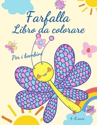 Farfalla libro da colorare per bambini 4-8 anni 1