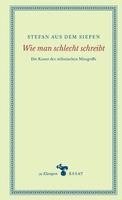 bokomslag Wie man schlecht schreibt