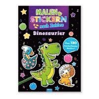 bokomslag Trötsch Beschäftigungsbuch Malbuch Malen und Stickern nach Zahlen Dinosaurier