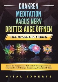 bokomslag CHAKREN MEDITATION VAGUS NERV DRITTES AUGE ÖFFNEN - Das Große 4 in 1 Buch: Lernen Sie die spannende Welt der Selbstheilung kennen und verspüren Sie me