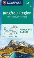bokomslag KOMPASS Wanderkarte 84 Jungfrau-Region, Thunersee, Brienzersee 1:40.000