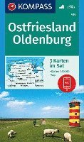 bokomslag KOMPASS Wanderkarten-Set 410 Ostfriesland, Oldenburg (3 Karten) 1:50.000
