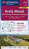 bokomslag KOMPASS Fahrradkarte 3214 Kreis Wesel mit Duisburg, Oberhausen, Kempen 1:50.000