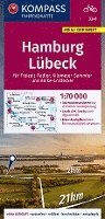 bokomslag KOMPASS Fahrradkarte 3341 Hamburg, Lübeck 1:70.000