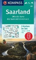 KOMPASS Wanderkarten-Set 825 Saarland, Offizielle Karte des Saarwald-Vereins e.V. (2 Karten) 1:50.000 1