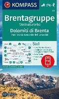 bokomslag KOMPASS Wanderkarte 73 Brentagruppe, Weltnaturerbe, Dolomiti di Brenta 1:50.000