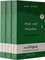 bokomslag Pride and Prejudice / Stolz und Vorurteil - Teile 1-3 Softcover (Buch + 3 MP3 Audio-CD) - Lesemethode von Ilya Frank - Zweisprachige Ausgabe Englisch-Deutsch