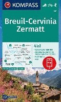 bokomslag KOMPASS Wanderkarte 87 Breuil-Cervinia, Zermatt 1:50.000
