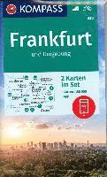 bokomslag KOMPASS Wanderkarten-Set 828 Frankfurt u.Umgebung (2 Karten) 1:50.000