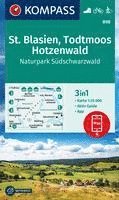 KOMPASS Wanderkarte 898 St. Blasien, Todtmoos, Hotzenwald, Naturpark Südschwarzwald 1:25.000 1