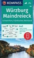 bokomslag KOMPASS Wanderkarte 166 Würzburg, Maindreieck, Schweinfurt, Fränkisches Weinland 1:50.000