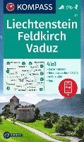 bokomslag KOMPASS Wanderkarte 21 Liechtenstein, Feldkirch, Vaduz 1:50.000