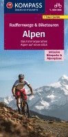 bokomslag KOMPASS Radfernwegekarte Radfernwege & Biketouren Alpen - Übersichtskarte 1:500.000