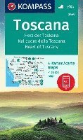 bokomslag KOMPASS Wanderkarten-Set 2440 Toscana, Herz der Toskana, Nel cuore della Toscana, Heart of Tuscany (4 Karten) 1:50.000
