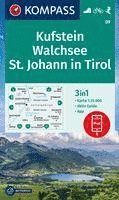 KOMPASS Wanderkarte 09 Kufstein, Walchsee, St. Johann in Tirol 1:25.000 1