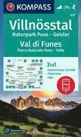 bokomslag KOMPASS Wanderkarte 627 Villnösstal, Val di Funes, 1:25.000
