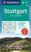 bokomslag KOMPASS Wanderkarten-Set 780 Stuttgart und Umgebung (2 Karten) 1:50.000