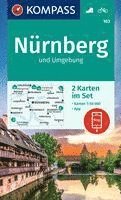 KOMPASS Wanderkarten-Set 163 Nürnberg und Umgebung (2 Karten) 1:50.000 1