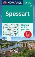 bokomslag KOMPASS Wanderkarten-Set 832 Spessart (2 Karten) 1:50.000