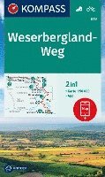 bokomslag KOMPASS Wanderkarte 819 Weserbergland-Weg 1:50.000