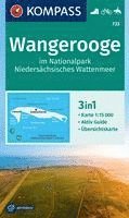 KOMPASS Wanderkarte 733 Wangerooge im Nationalpark Niedersächsisches Wattenmeer 1:15.000 1