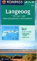 bokomslag KOMPASS Wanderkarte 731 Langeoog im Nationalpark Niedersächsisches Wattenmeer 1:15.000