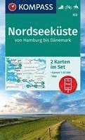 bokomslag KOMPASS Wanderkarten-Set 723 Nordseeküste von Hamburg bis Dänemark (2 Karten) 1:50.000