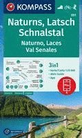 bokomslag KOMPASS Wanderkarte 051 Naturns, Latsch, Schnalstal / Naturno, Laces, Val Senales 1:25.000