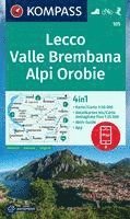bokomslag KOMPASS Wanderkarte 105 Lecco, Valle Brembana, Alpi Orobie 1:50.000