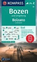 KOMPASS Wanderkarte 54 Bozen und Umgebung / Bolzano e dintorni 1:50.000 1