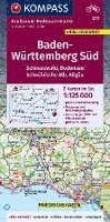 KOMPASS Großraum-Radtourenkarte 3711 Baden-Württemberg Süd, Schwarzwald, Bodensee, Schwäbische Alb, Allgäu 1:125.000 1