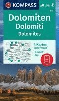 KOMPASS Wanderkarten-Set 672 Dolomiten, Dolomiti, Dolomites (4 Karten) 1:35.000 1