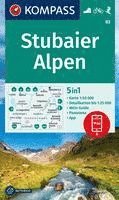 bokomslag KOMPASS Wanderkarte 83 Stubaier Alpen 1:50.000