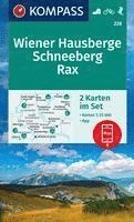 bokomslag KOMPASS Wanderkarten-Set 228 Wiener Hausberge, Schneeberg, Rax (2 Karten) 1:25.000