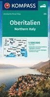 bokomslag KOMPASS Autokarte Oberitalien, Italia settentrionale, Northern Italy, Italie du Nord 1:500.000