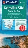 KOMPASS Wanderkarten-Set 2251 Korsika Süd. Mit Weitwanderweg GR20 / Corse du Sud. Avec Grande Randonnée GR20 (3 Karten) 1:50.000 1