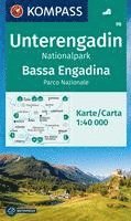 bokomslag KOMPASS Wanderkarte 98 Unterengadin, Nationalpark / Bassa Engadina, Parco Nazionale 1:40.000