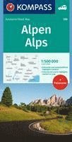 bokomslag KOMPASS Autokarte Alpen, Alps, Alpi, Alpes 1:500.000