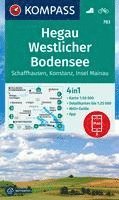KOMPASS Wanderkarte 783 Hegau Westlicher Bodensee, Schaffhausen, Konstanz, Insel Mainau 1:50.000 1