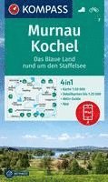 bokomslag KOMPASS Wanderkarte 7 Murnau, Kochel - Das blaue Land rund um den Staffelsee 1:50.000