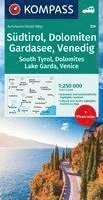 KOMPASS Autokarte Südtirol, Dolomiten, Gardasee, Venedig 1:250.000 1